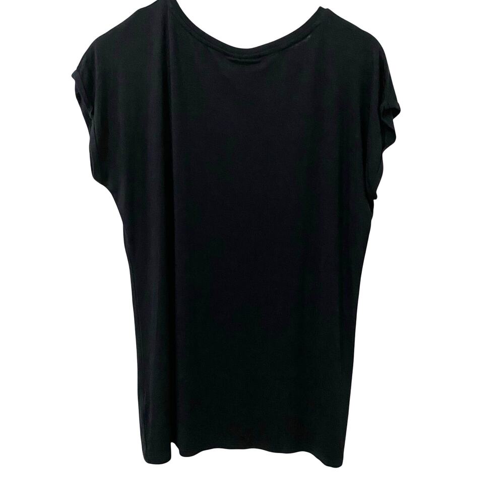 iJeans by Buffalo Black Beaded Graphic Tee M Oversized I Hate Mondays Shirt - Picture 3 of 6